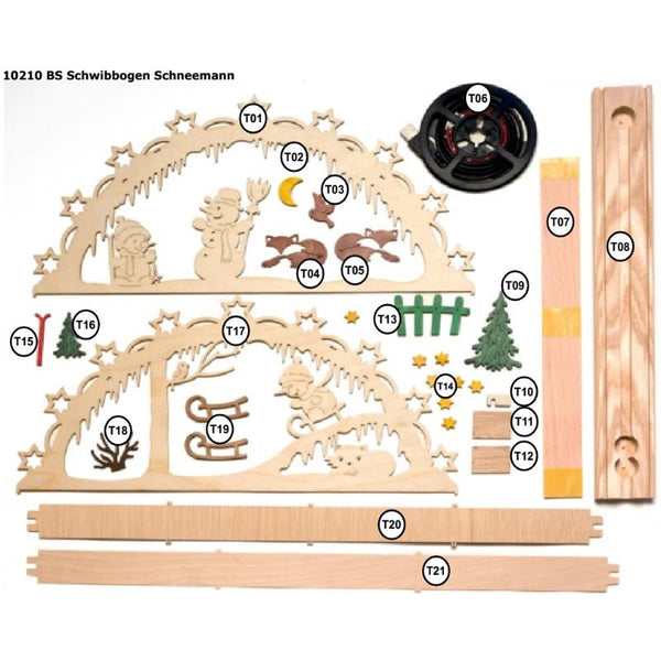 DIY Kit, LED Schwibbogen Snowmen by Kuhnert GmbH