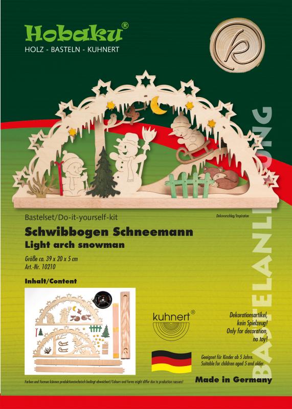 DIY Kit, LED Schwibbogen Snowmen by Kuhnert GmbH
