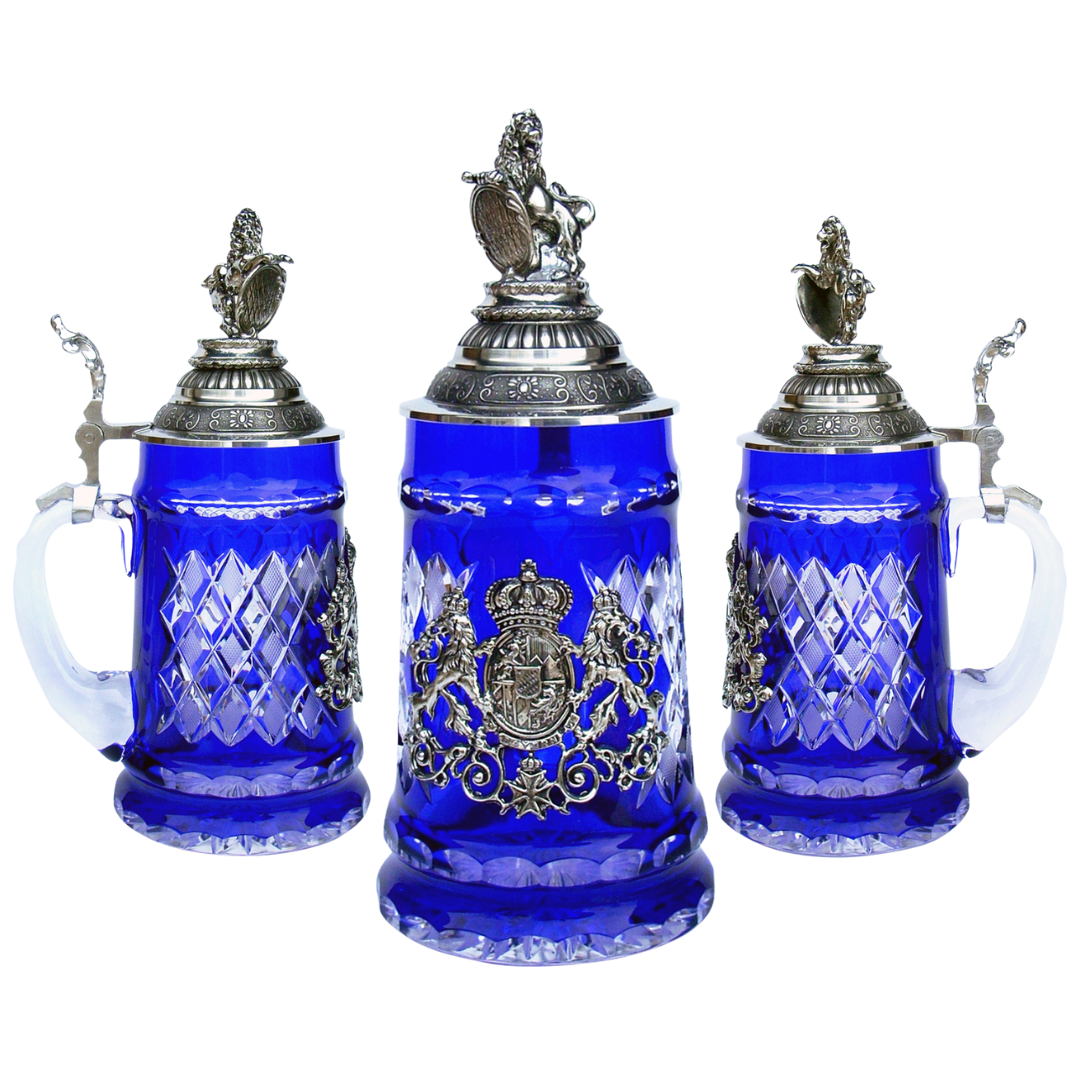 Lord of Crystal Series, Blue Bavarian Stein by King Werk GmbH and Co