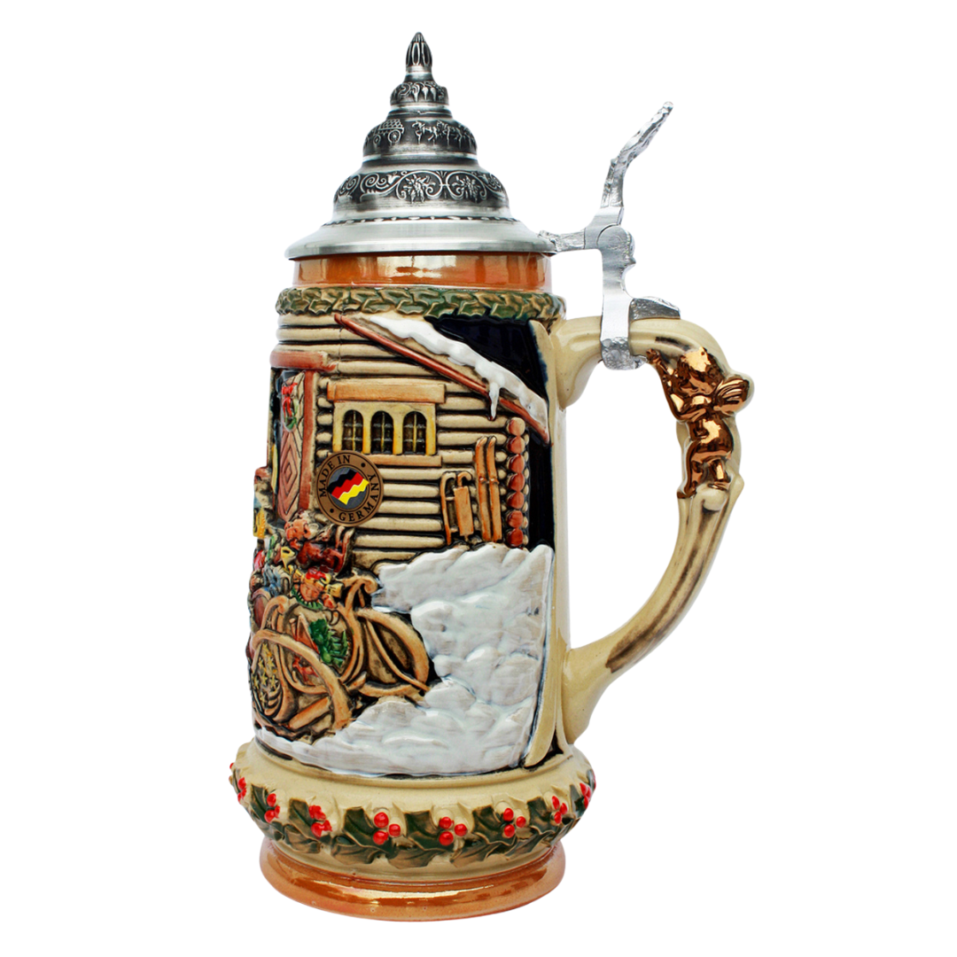 Santa Claus in Sled Stein by King Werk GmbH and Co