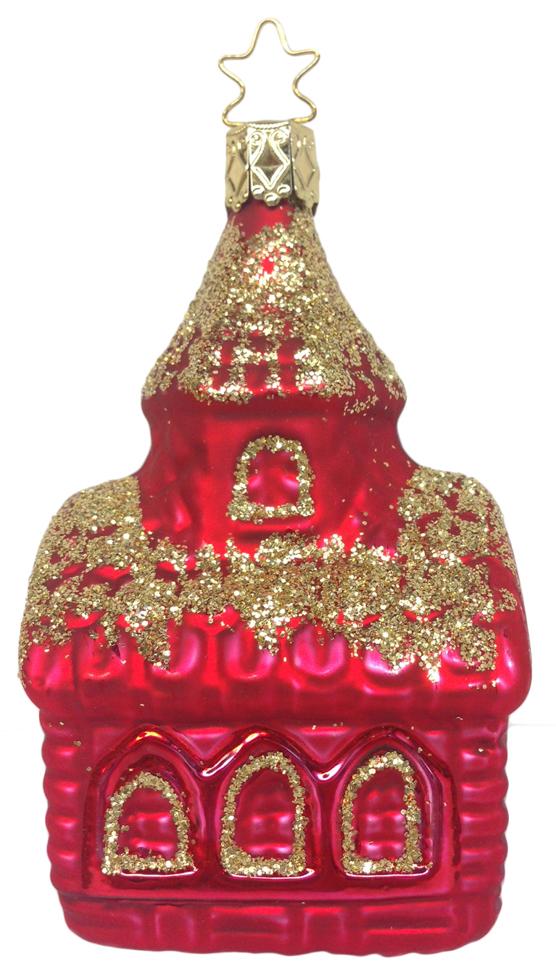 Red Chapel Ornament by Inge Glas of Germany