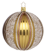 Kugel 10 cm, Sparkling Ball Ornament by Inge Glas of Germany
