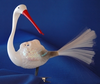Baby on Stork Ornament by Inge Glas of Germany
