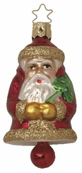 Father Christmas Bell Ornament by Inge Glas of Germany