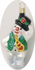 Snowy Swagger Snowman Ornament by Inge Glas of Germany