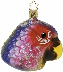 Fancy Feathers Parrot Ornament by Inge Glas of Germany