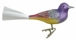 Purple Paradise Bird Ornament by Inge Glas of Germany