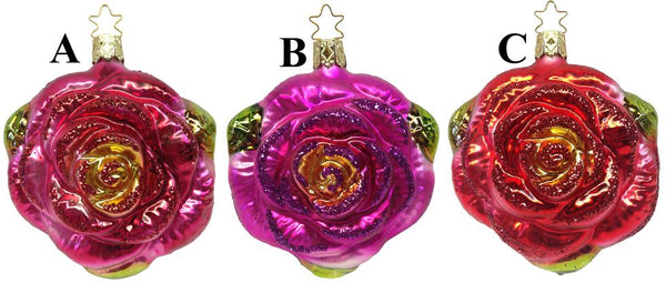 Colors of Love Rose Ornament by Inge Glas of Germany