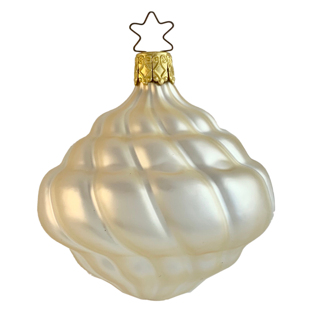 Mercury Glass Shell, champagne, matte by Inge Glas of Germany