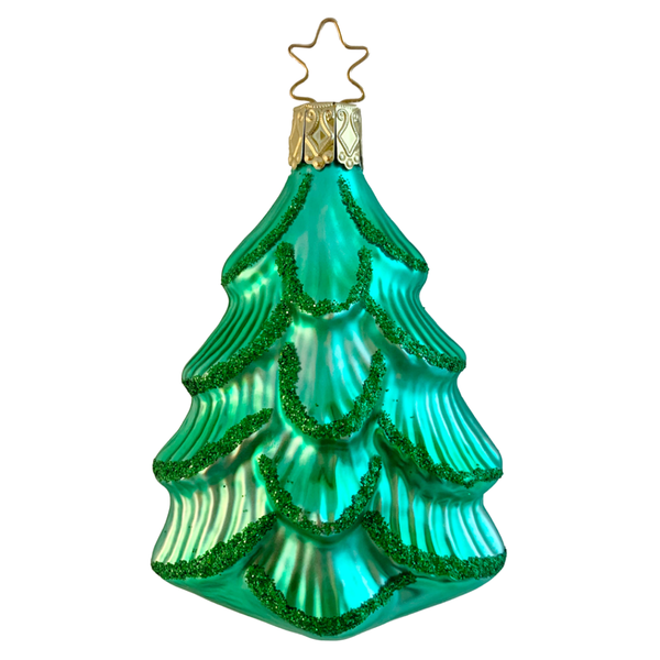 Green tree w/ glitter from St. Nick and the meaning of Christmas by Inge Glas of Germany