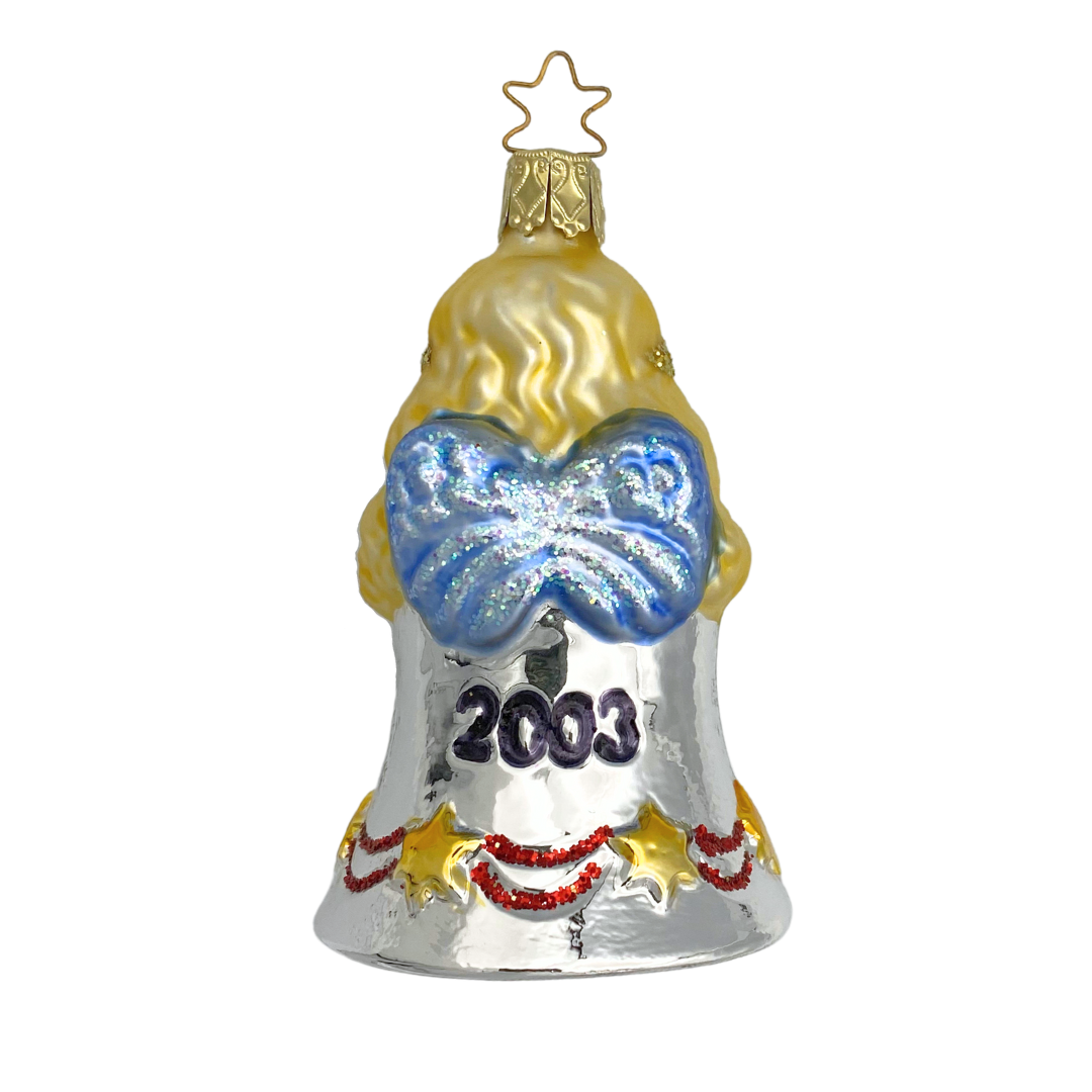 2003 Angel Annual Bell Ornament by Inge Glas of Germany