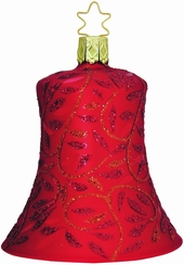 Crimson Melody Bell Ornament by Inge Glas of Germany