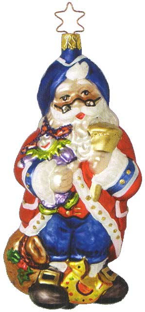 Colonial Santa Ornament by Inge Glas of Germany