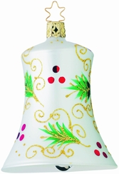 Holly Boughs Bell Ornament by Inge Glas of Germany