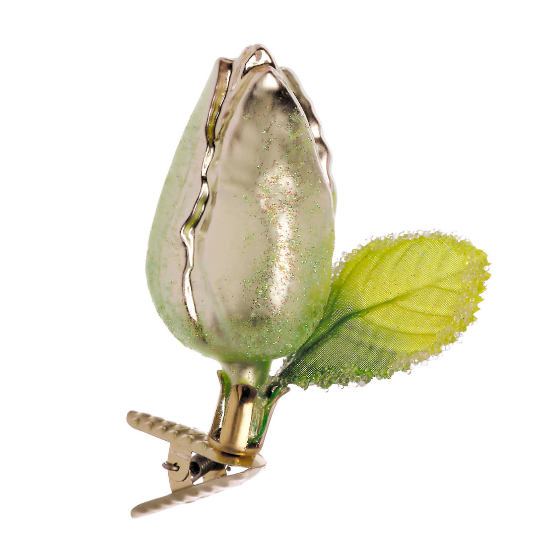 Spring Tulip Clip-on, green by Inge Glas of Germany