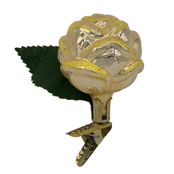 Yellow Rose of Texas, clip-on flower by Inge Glas of Germany