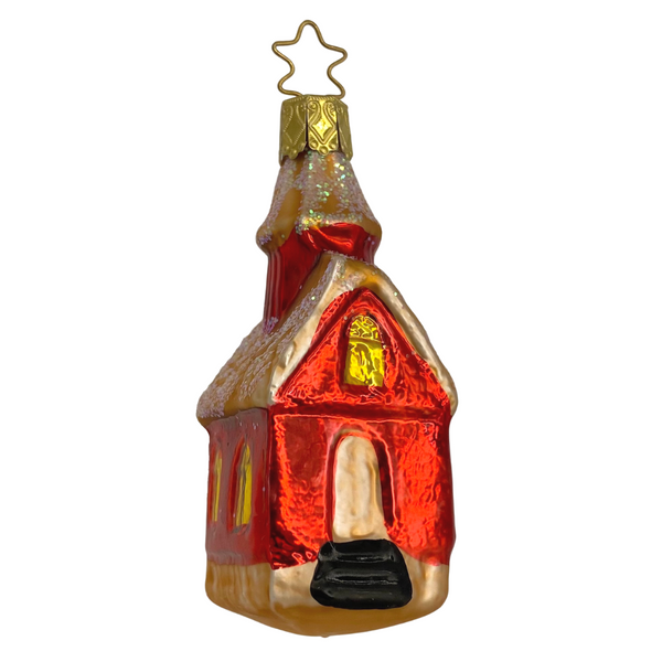 Little red School House Ornament by Inge Glas of Germany
