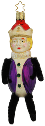 King Ludwig with Chenille Legs Ornament by Inge Glas of Germany