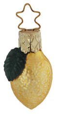 Sweet and Sour Lemon, Mini Ornament by Inge Glas of Germany