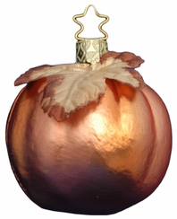 Pumpkin with Leaf Ornament by Inge Glas of Germany