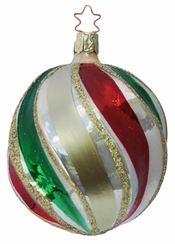 Shimmering Spiral Ball Ornament by Inge Glas of Germany