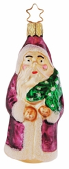 Purple Father Christmas Ornament by Inge Glas of Germany