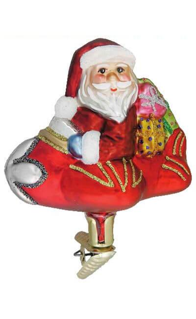 Special Delivery Santa Ornament by Inge Glas of Germany