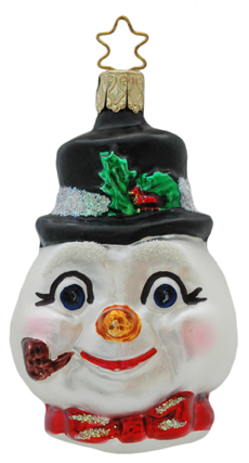 Merry Snowman Ornament by Inge Glas of Germany