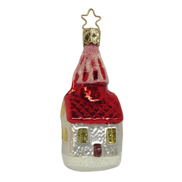 Red Roofed Church Ornament by Inge Glas of Germany