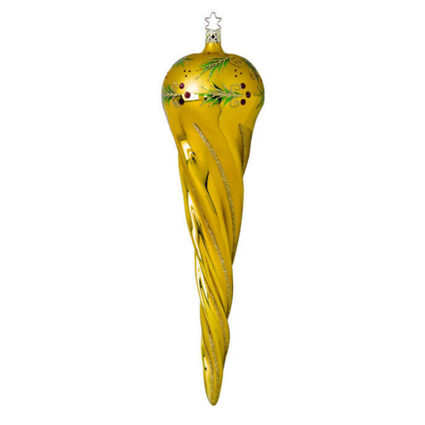 Golden Ice Large Ornament by Inge Glas of Germany