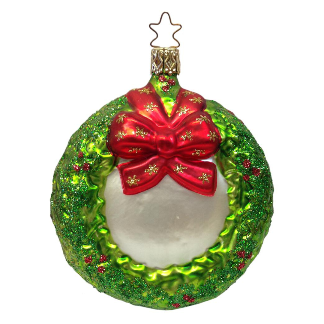 Holiday Sentiments Wreath Ornament by Inge Glas of Germany