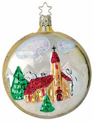 Peaceful Parish Church Ornament by Inge Glas of Germany
