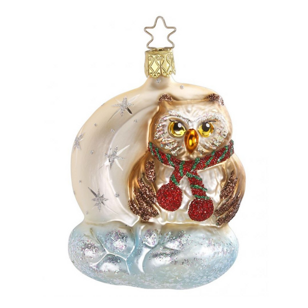 Moon Hoot, Owl Ornament by Inge Glas of Germany