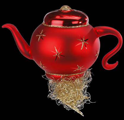 Friendship Tea Teapot Ornament by Inge Glas of Germany