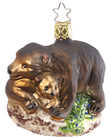 Bear Cuddle Ornament by Inge Glas of Germany