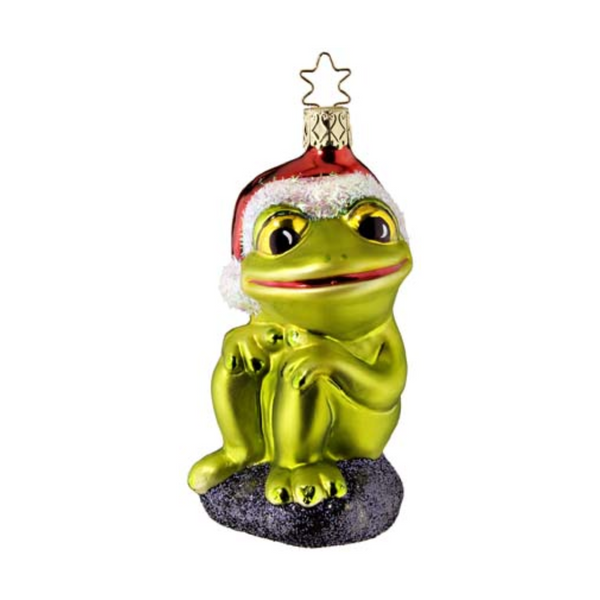 Merry Ribbit Ornament by Inge Glas of Germany