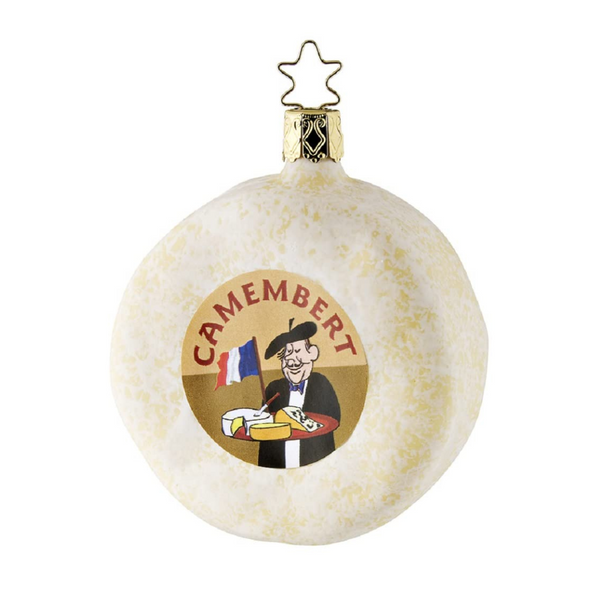 French Camembert Cheese Ornament by Inge Glas of Germany
