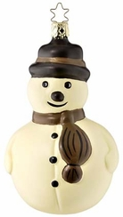 Vanilla Frosting Snowman Ornament by Inge Glas of Germany