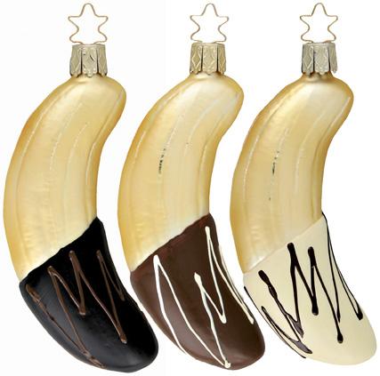 Dipped Banana Ornament by Inge Glas of Germany