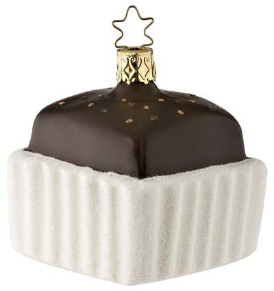 Chocolate, Chocolate Petit Fours Ornament by Inge Glas of Germany