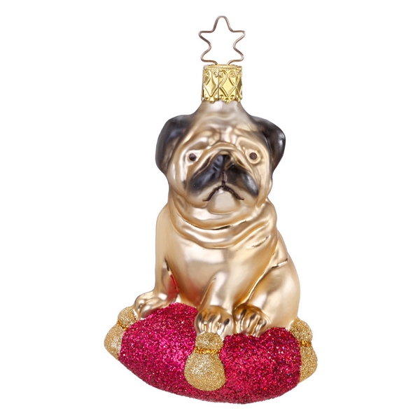 Pug Ornament by Inge Glas of Germany