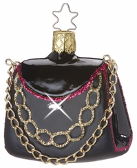 Black Fashion, Purse Ornament by Inge Glas of Germany