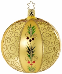 Golden Glamour, Ball Ornament by Inge Glas of Germany
