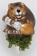 Beaver in Grass Ornament by Inge Glas of Germany