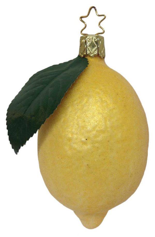 Frosted Lemon Ornament by Inge Glas of Germany