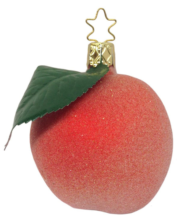 Frosted Red Apple Ornament by Inge Glas of Germany