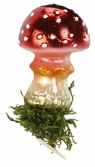 Forest Clip On Mushroom Ornament by Inge Glas of Germany