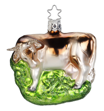 Brown Cow Ornament by Inge Glas of Germany