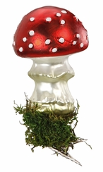 Dotted Mushroom Clip On Ornament by Inge Glas of Germany