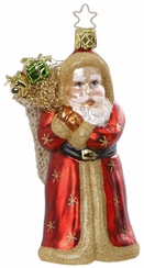 Love Delivery Santa Limited Edition Ornament by Inge Glas of Germany